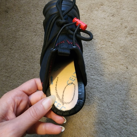 John Geiger 002 Red Thread Black Sneakers - Picture 9 of 9